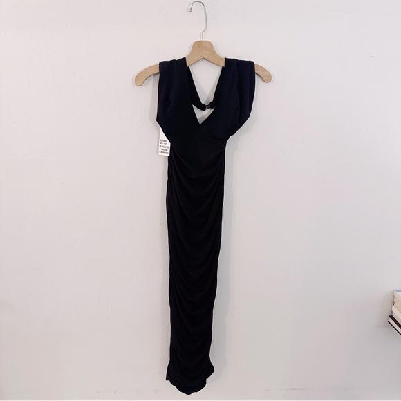 Bumpsuit The Ruched Halter Evening Dress Black Pregnancy Maternity NWT - Picture 2 of 8
